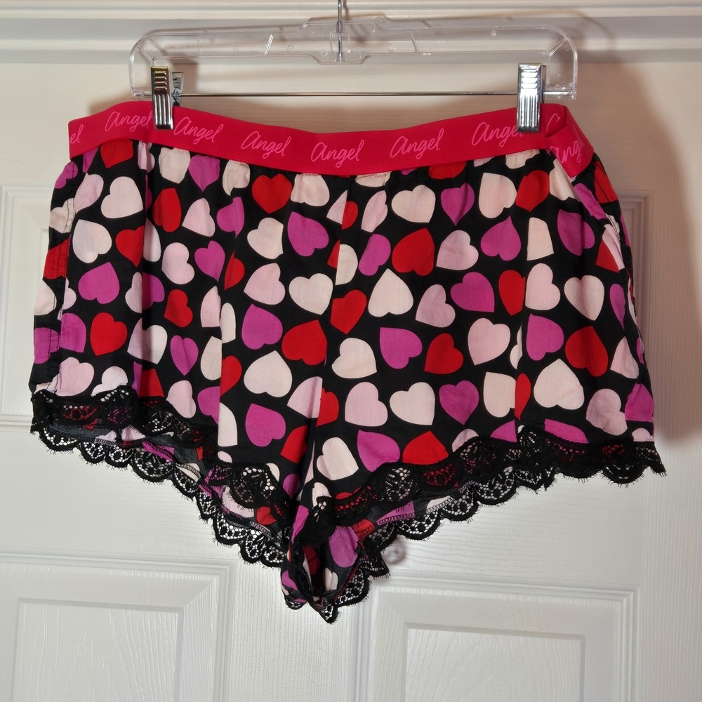 Victoria's‎ Secret Angel Heart Print Sleep Shorts Size XL Loungewear Lingerie